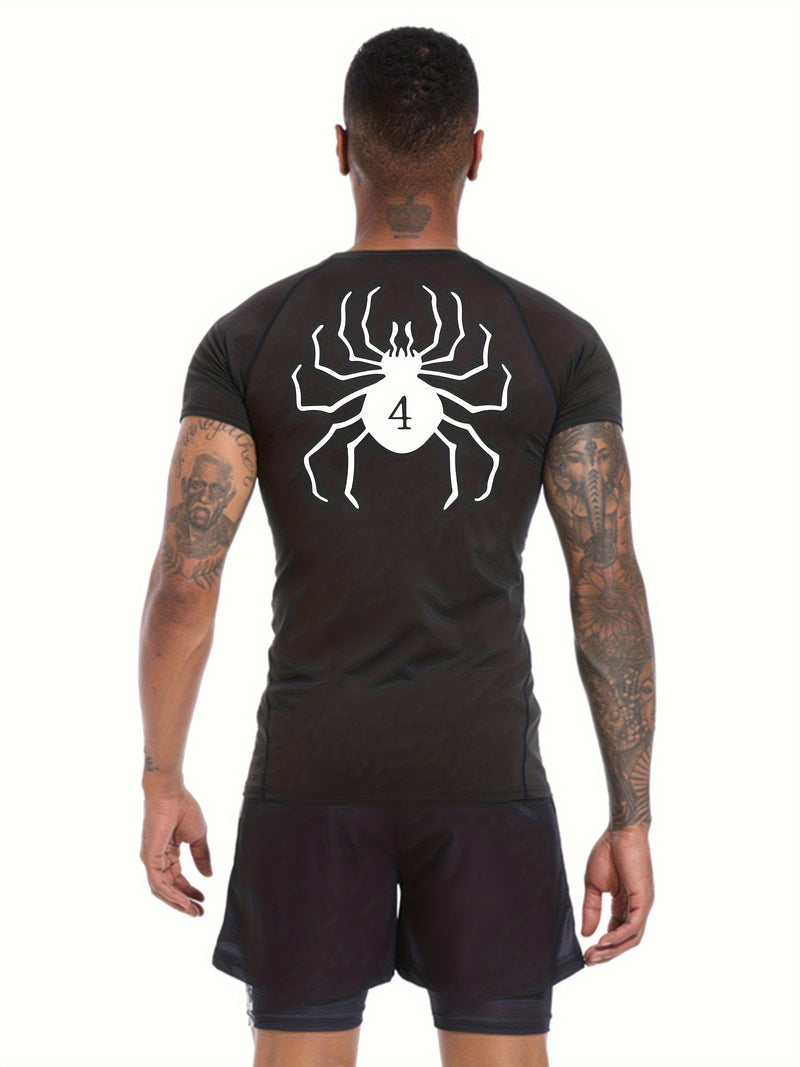 Spider Pattern Compression Shirts Men&