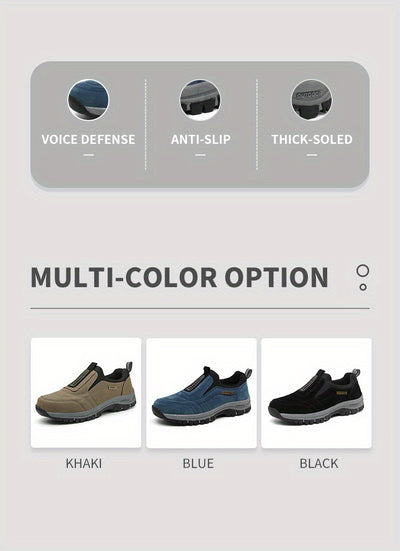Men's Slip-On Hiking Sneakers, Wear-resistant Non-Slip Outdoor Shoes For Hunting Trekking