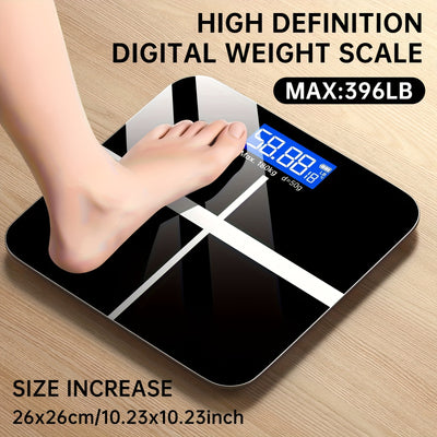 Home Bathroom Digital Weight Scale - High Precision Weighing, Maximum 179.99KG, Large LCD Display, Body Weight Scale, Battery Powered, Battery Not Included