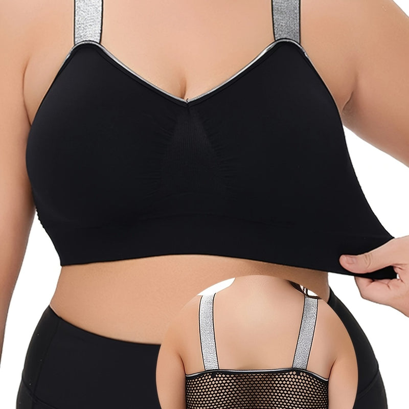 Middle Eastern Summer Thin Silvery Contrast High-End Bra Plus Size Breathable Women&