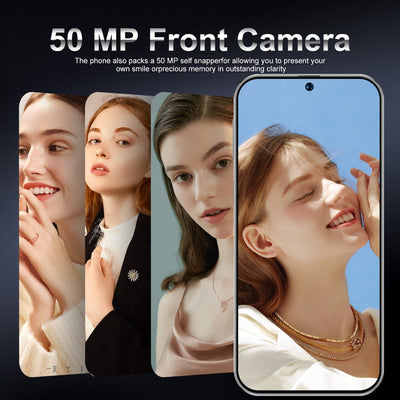 Ultra-thin 8GB + 256GB smartphone, supports expansion of 128GB, Android 13/ Equipped with a 7.3-inch screen, dual SIM design, 1440 x 3200 resolution, up to 6800mAh long-lasting battery, equipped with charger + USB cable + hea