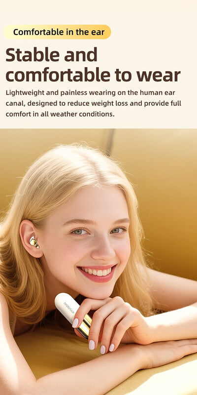 HYUNDAI HY-S13 2025 Wireless Earbuds - 100+ Hour Battery Life, 0 Pressure Sensation, 6.0 Flash Connection, 6.0 Wireless, 6.0 Wireless Earbuds with 6.0 Wireless Technology, Comfortable Fit For Everyday Use, Sleek Earbud Design