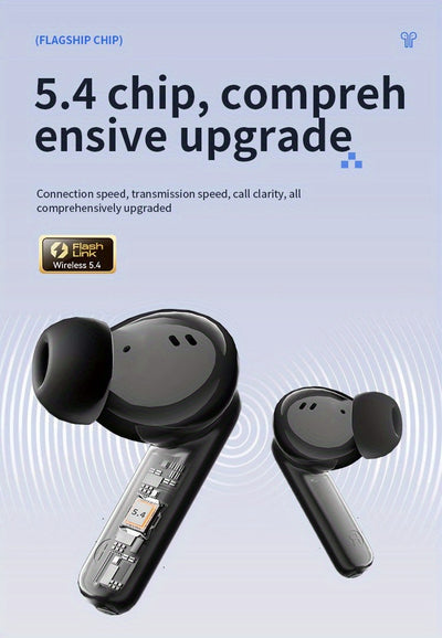 ACER HiFi High-definition Stereo Sound TWS Wireless Earbuds with Call Noise Cancellation, Long Standby Time, Dual Core 5.4 Wireless Chip, HIFI Grade Stereo Sound, Lightweight Touch Design, Fashionable Design, Comfortable for